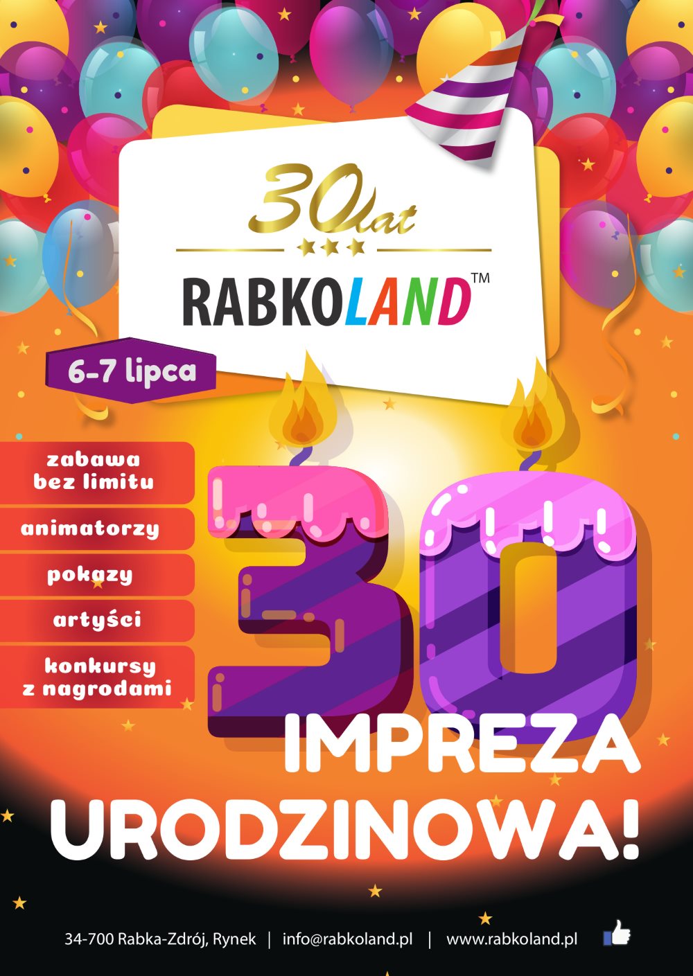 Niezapomniany weekend pełen atrakcji! Rabkoland świętuje 30 urodziny!