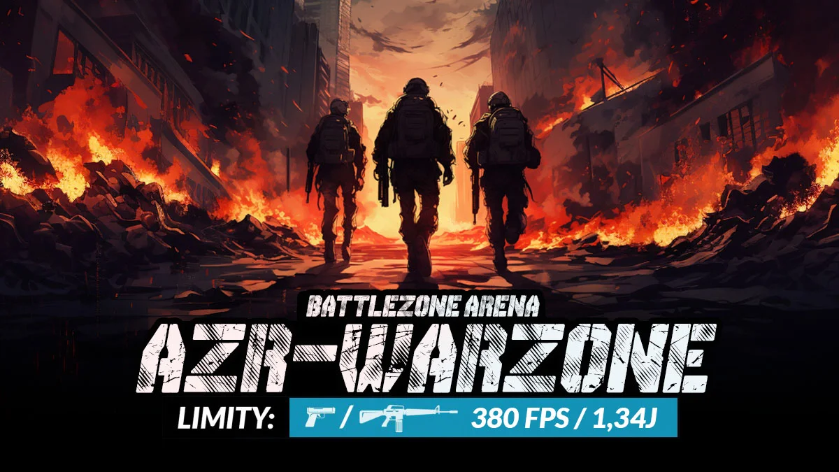 Grafika promocyjna wydarzenia Airsoftowa gra zespołowa na Battlezone Arena w Gliwicach