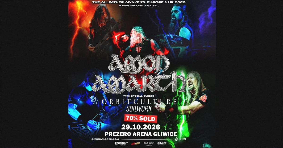 Grafika promocyjna wydarzenia Amon Amarth + Orbit Culture, Soilwork – koncert w Gliwicach