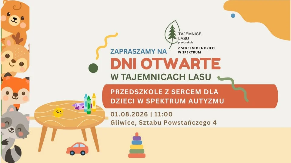 Grafika promocyjna wydarzenia Tajemnice Lasu – dni otwarte przedszkola