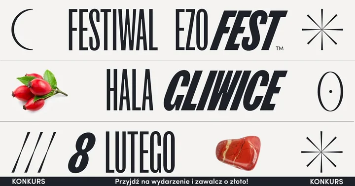 Grafika promocyjna wydarzenia Festiwal Ezoteryki i Medycyny Naturalnej w Gliwicach