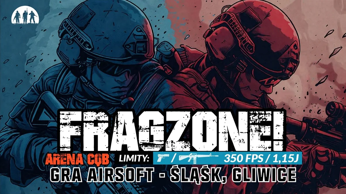 Grafika promocyjna wydarzenia FRAGZONE! Airsoft w Gliwicach