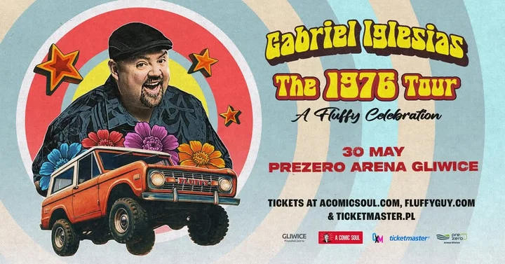 Grafika promocyjna wydarzenia Gabriel Iglesias w Gliwicach — stand-up 30 maja 2026
