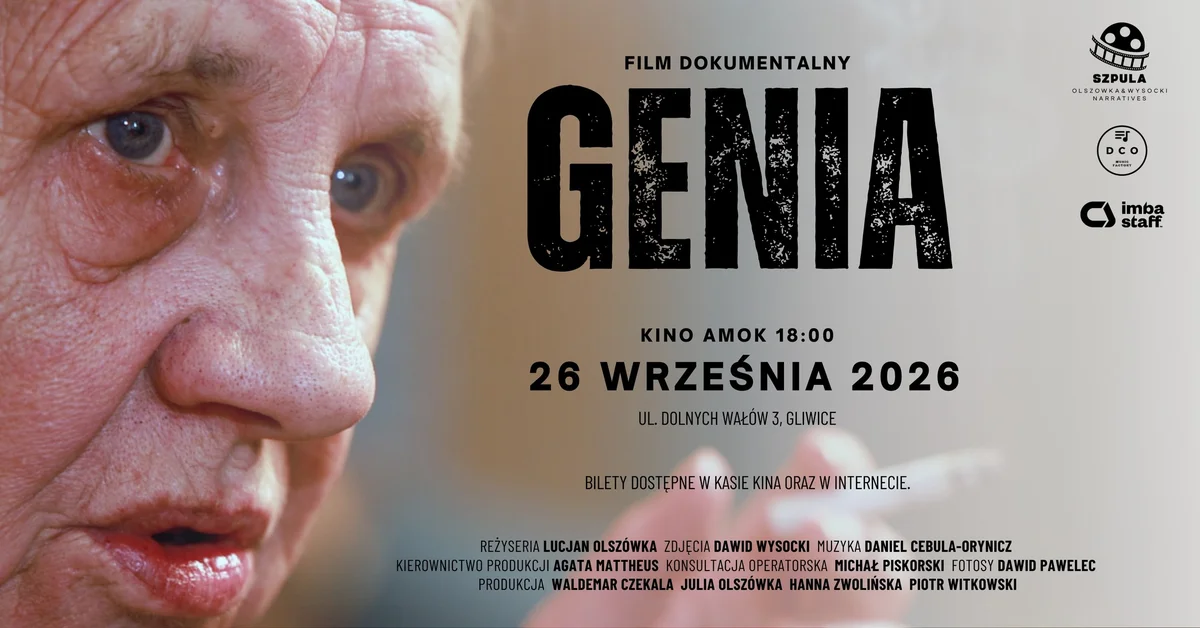 Grafika promocyjna wydarzenia Genia: film i spotkanie