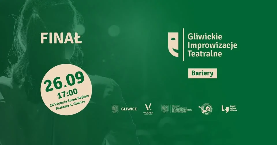 Grafika promocyjna wydarzenia GIT - Gliwickie Improwizacje Teatralne: Bariery w Gliwicach