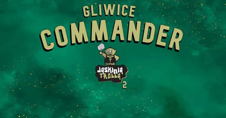 Grafika promocyjna wydarzenia Commander w Dwaskini — luźne granie w Gliwicach