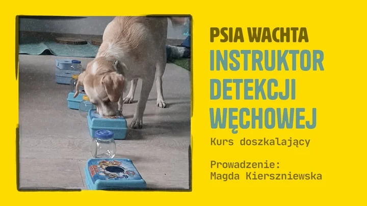 Obrazek przedstawia grafikę promocyjną wydarzenia Kurs doszkalający: Instruktor Detekcji Węchowej w Gliwicach