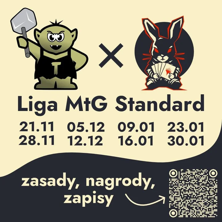 Grafika promocyjna wydarzenia Liga MTG Standard w Jaskini Trolla 2 (Gliwice)