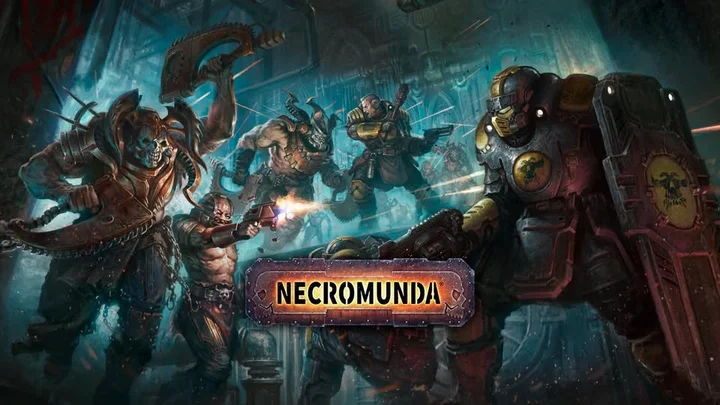 Grafika promocyjna wydarzenia Necromunda Day w Gliwicach — kampania i pokazy bitew