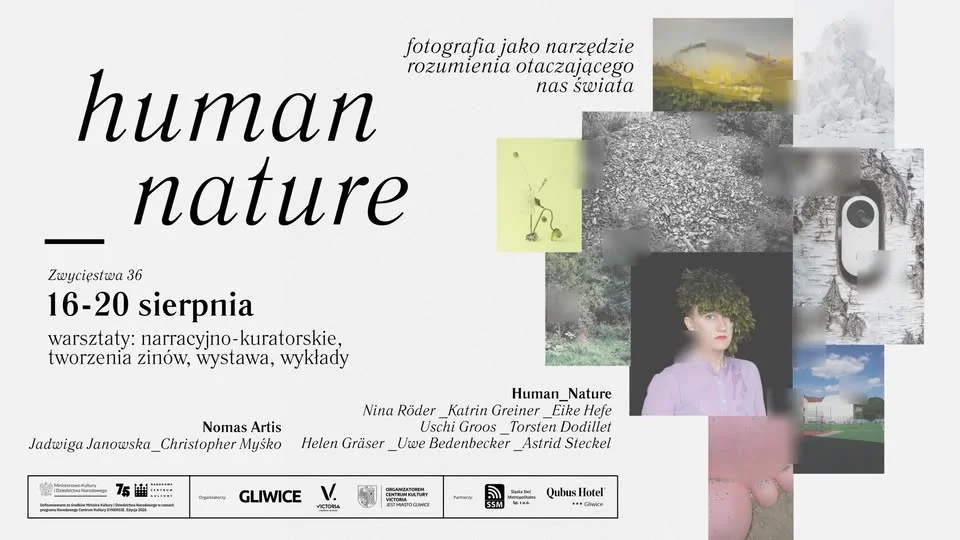 Grafika promocyjna wydarzenia human_nature: fotografia i spotkania