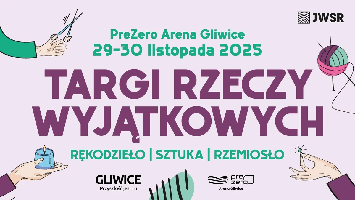 Grafika promocyjna wydarzenia Jesienne Targi Rękodzieła i Sztuki w Gliwicach