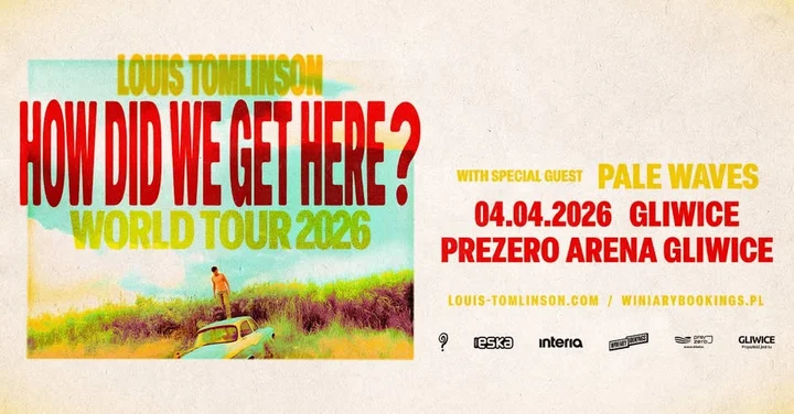 Grafika promocyjna wydarzenia Louis Tomlinson i Pale Waves — koncert w PreZero Arena Gliwice (4 kwietnia 2026)