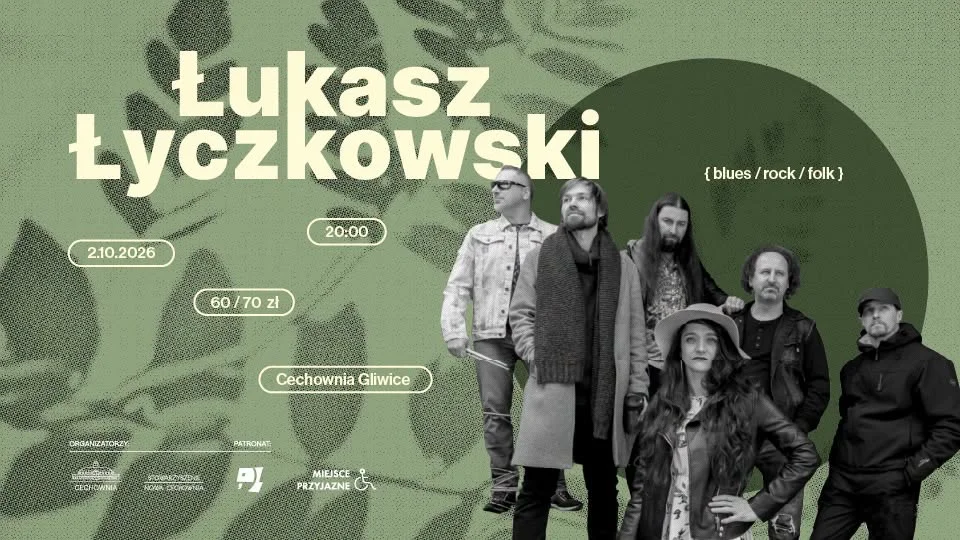 Grafika promocyjna wydarzenia Łukasz Łyczkowski – koncert rockowy