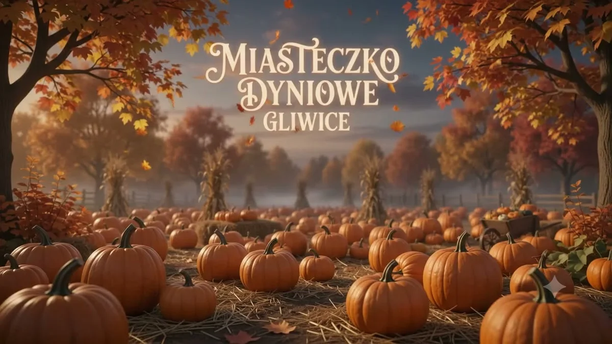 Grafika promocyjna wydarzenia Miasteczko Dyniowe Gliwice – jesienne atrakcje