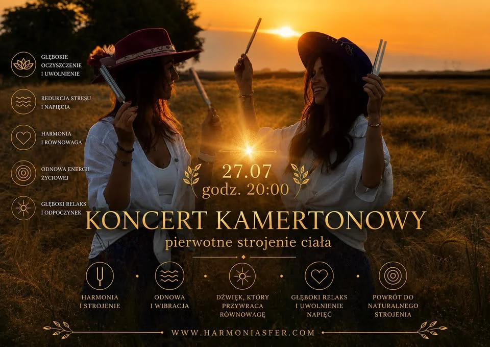 Grafika promocyjna wydarzenia Pierwotne Strojenie Ciała – koncert w Gliwicach