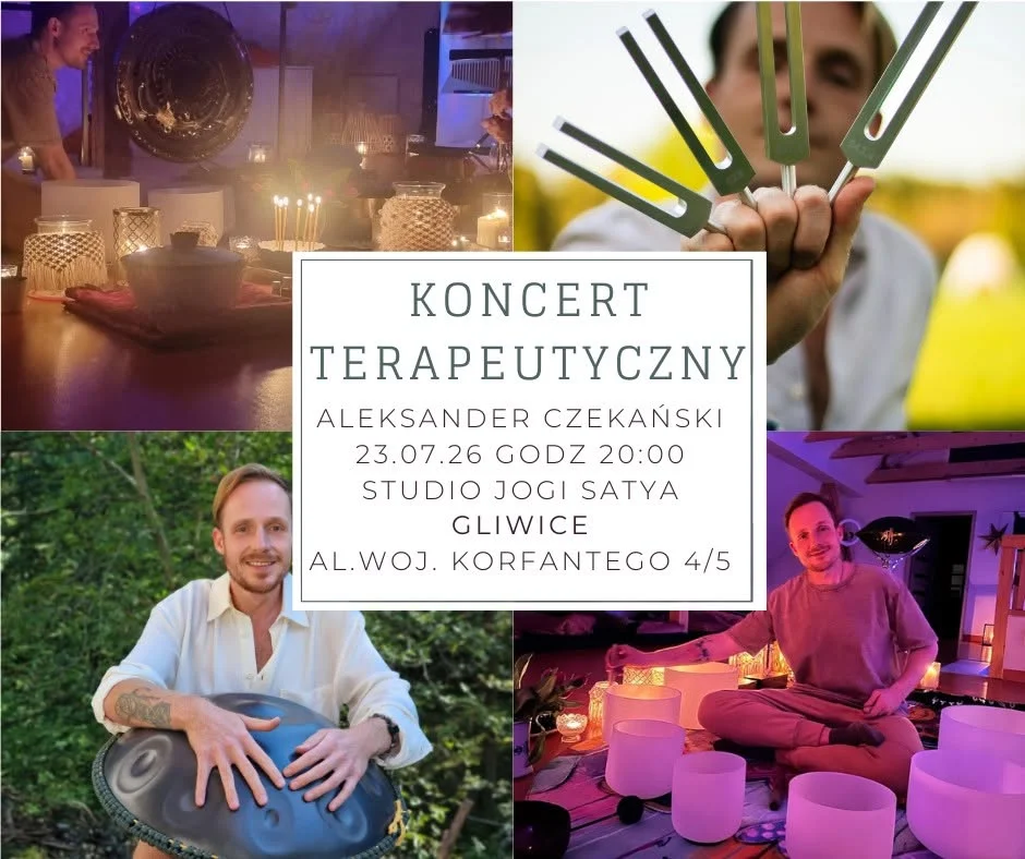 Grafika promocyjna wydarzenia Radosne melodie – koncert terapeutyczny w Gliwicach
