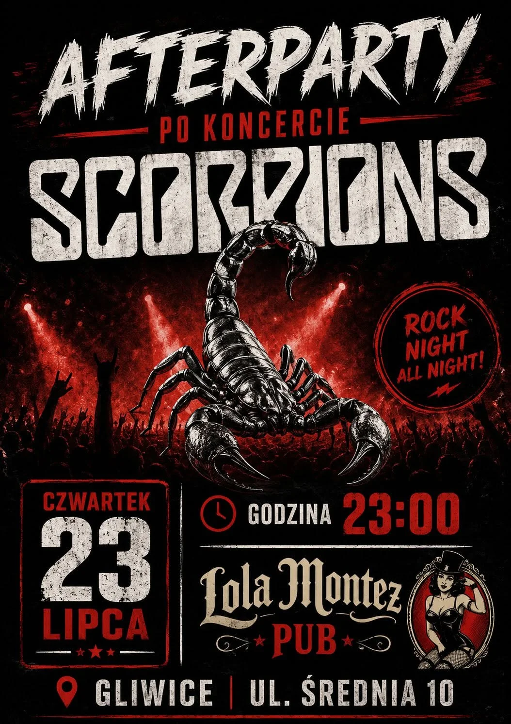 Grafika promocyjna wydarzenia Scorpions Afterparty po koncercie