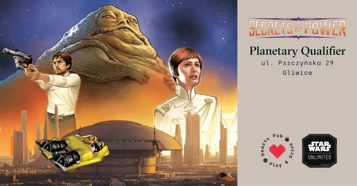 Grafika promocyjna wydarzenia Star Wars Unlimited — Planetary Qualifier w Gliwicach (Hearts Pub)