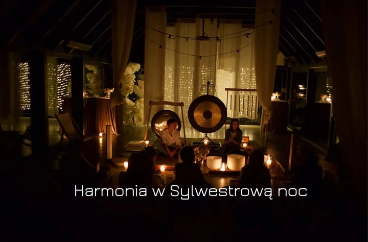 Grafika promocyjna wydarzenia Sylwester z Harmonią GLIWICE — noc medytacji, dźwięków i powitania słońca
