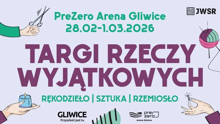 Grafika promocyjna wydarzenia Targi Rzeczy Wyjątkowych JWSR — Gliwice, wiosna 2026
