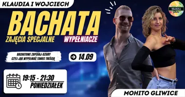 Grafika promocyjna wydarzenia Bachata Wypełniacze — taneczne detale