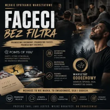 Grafika promocyjna wydarzenia Męski Reset: Bez Filtra w Gliwicach – warsztat dla mężczyzn