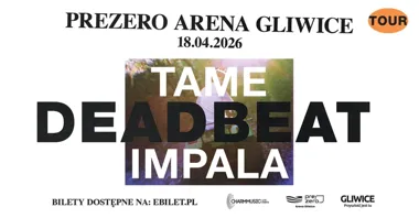 Grafika promocyjna wydarzenia Tame Impala w Gliwicach: koncert w PreZero Arena – 18 kwietnia 2026 (SOLD OUT)