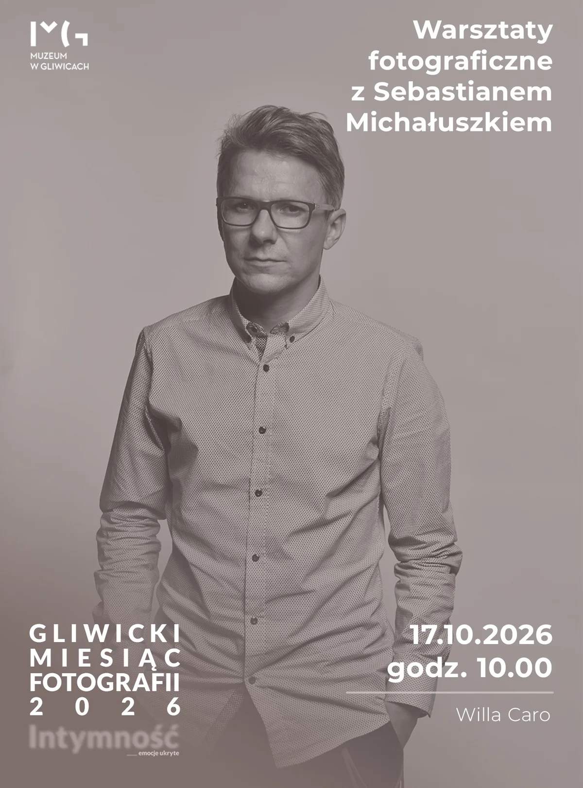 Grafika promocyjna wydarzenia Warsztaty fotograficzne GMF: portret i intymność