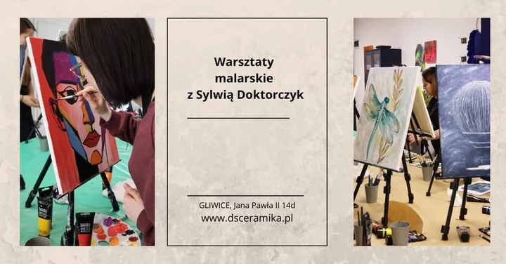 Grafika promocyjna wydarzenia Warsztaty malarskie GLIWICE — Pracownia DSCERAMIKA