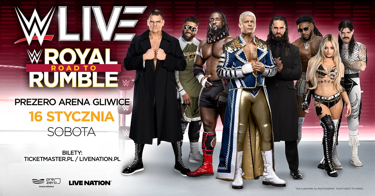 Grafika promocyjna wydarzenia WWE Road to Royal Rumble 2027 w Gliwicach