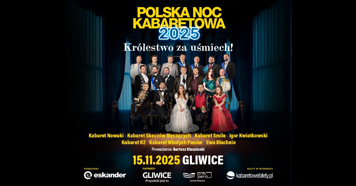 Grafika promocyjna wydarzenia Występ kabaretowy w Gliwicach 15 listopada 2025