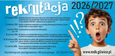 MDK Gliwice startuje z rekrutacją - czas na zajęcia w roku 2026/27