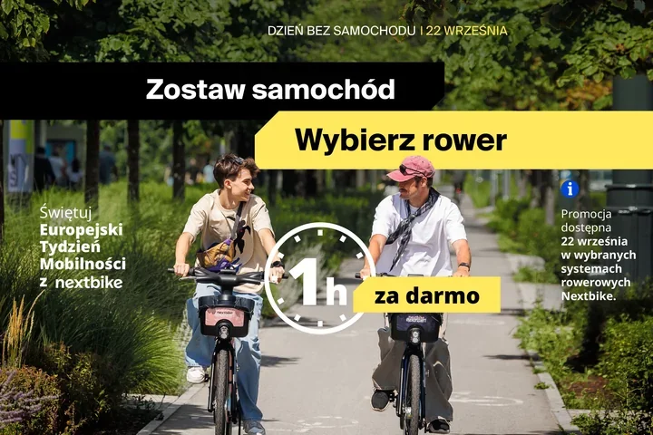 Darmowa godzina Metroroweru w Gliwicach na Dzień bez Samochodu