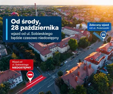 Zmiana wjazdu do Szpitala Miejskiego. Powodem awaria sieci