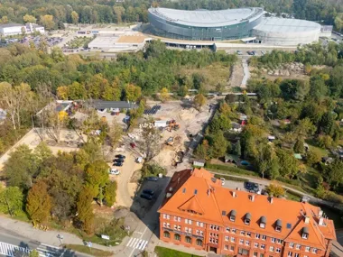 Ponad 6 mln zł na węzeł Gliwice-Arena. Powstają parking i kładka