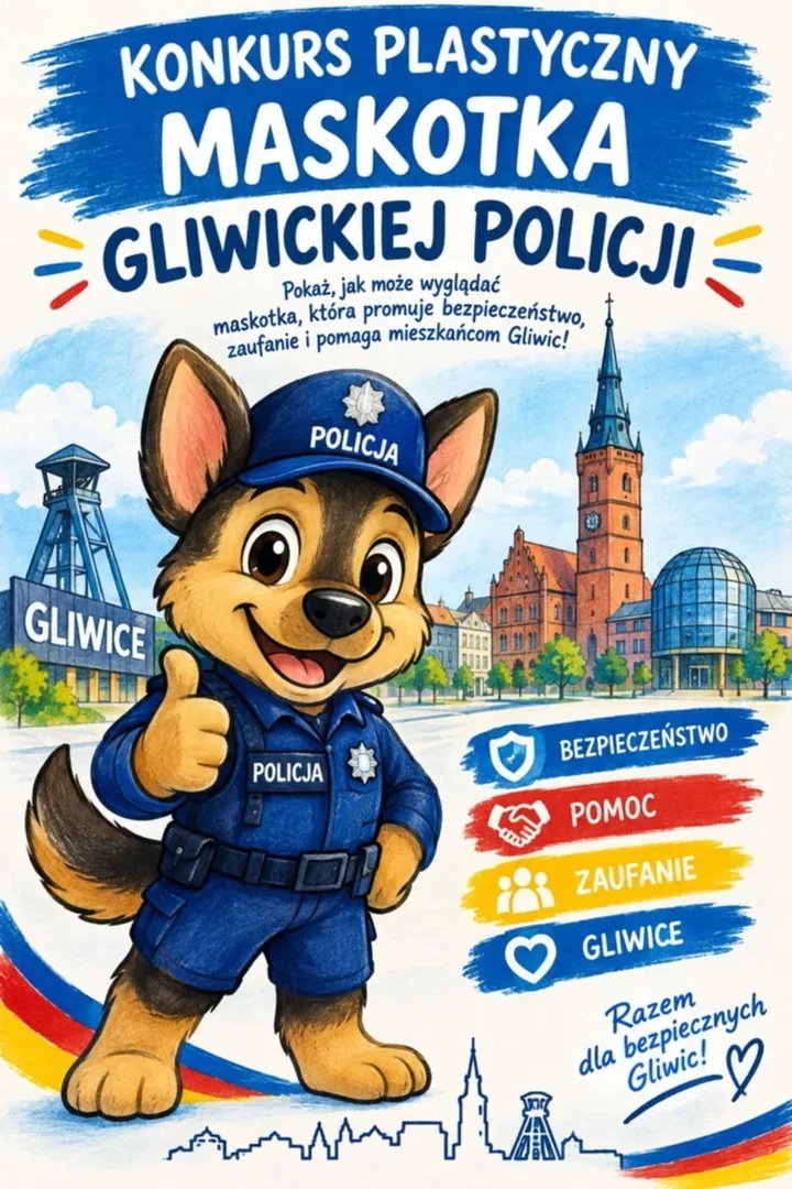 Gliwicka Policja szuka maskotki. Projekt stworzą uczniowie szkół podstawowych