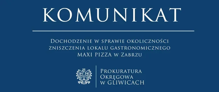 Zniszczony lokal MAXI PIZZA w Zabrzu. Dwóch mężczyzn z zarzutami