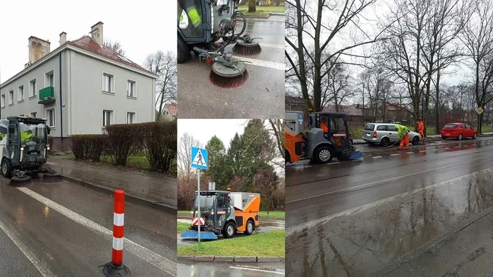 Deszcz nie zatrzymał ekip w Gliwicach – ulice mają wejść w sezon czystości