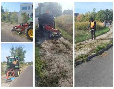 Ostatnie koszenia przed zimą. W Gliwicach porządkują pasy drogowe