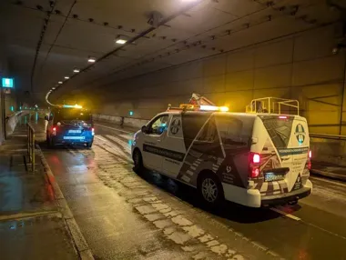 Nocny serwis w tunelu DTŚ. Gliwicki odcinek przechodzi przegląd bezpieczeństwa