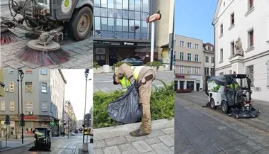 Gliwicki Rynek i Starówka są sprzątane codziennie. Poranek zaczyna się od porządków