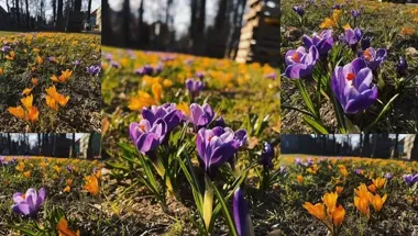 Przedwiośnie w pasach drogowych – pierwsze zielone pędy i tysiące budzących się cebulek