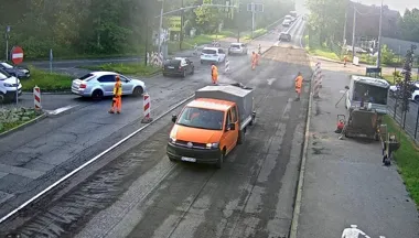 Remont ruszył przed świtem. Utrudnienia na skrzyżowaniu