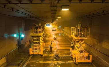 Nocne zamknięcie tunelu na DTŚ. Kierowców czekają objazdy i serwis