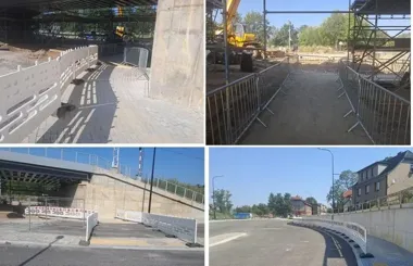 Nowa trasa piesza przy ul. Głównej. Przebudowa stacji w Łabędach trwa